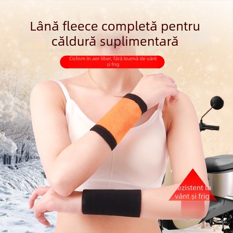 Brățări calde pentru încheieturi, pentru bărbați și femei, protecție a tendoanelor, manșete căptușite cu pluș, protecție împotriva entorselor și frigului, protecție sportivă toamnă–iarna