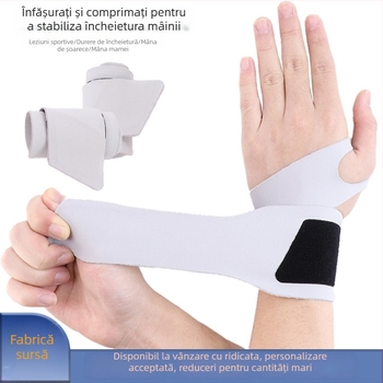 Bandă de încheietură pentru stabilizare și protecție, suport cu compresie, absorbantă a transpirației, pentru fitness și sport