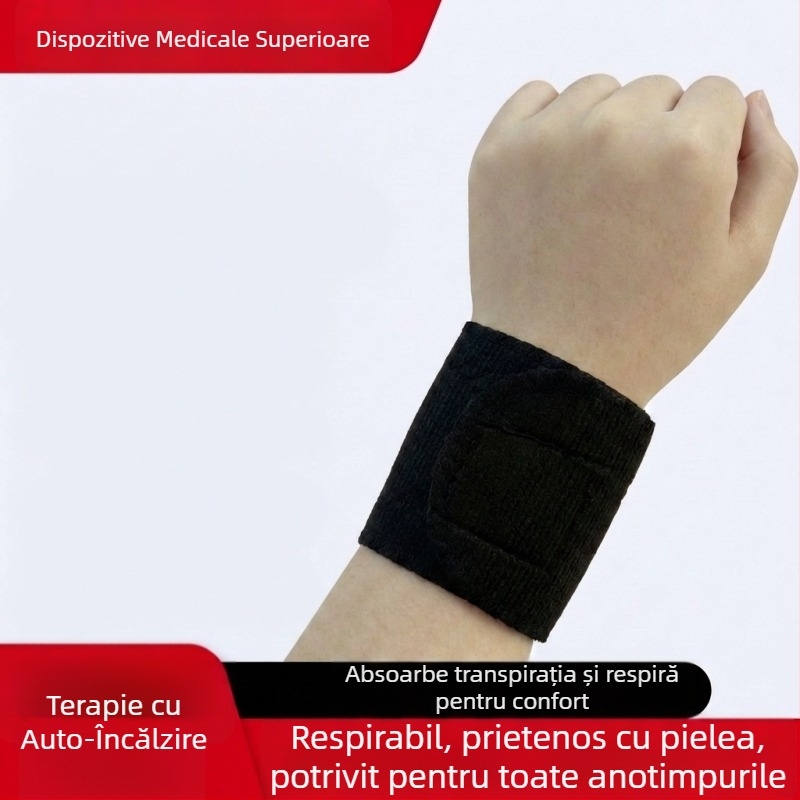 Brățară pentru încheietură autoîncălzită, confortabilă și respirabilă, pentru ciclism și alergare, caldă și protecție anti-entorsare