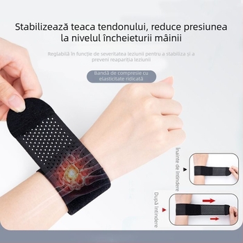 Suport pentru entorsă a încheieturii cu teacă de tendon – bandaj sportiv pentru femei și bărbați, încălzitor de încheietură