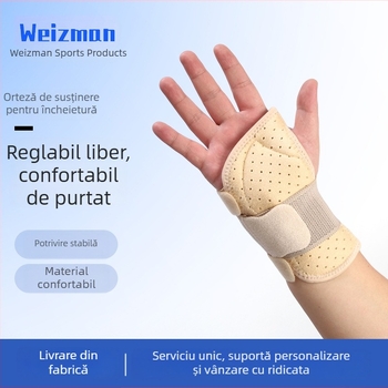 Orteza de încheietură respirabilă, unisex, pentru mână stângă sau dreaptă, susține tendoanele și articulațiile.