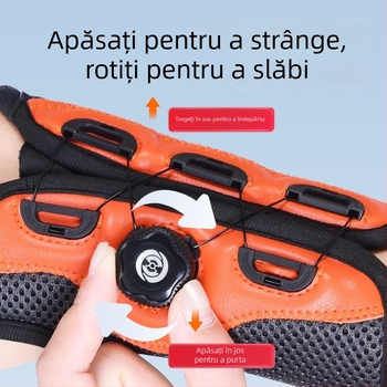 Orteza pentru încheietura mâinii, cu bandă elastică reglabilă și fixare cu buton pentru susținerea încheieturii