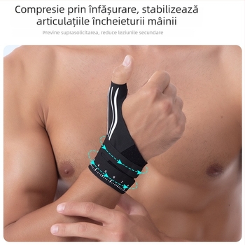 În stoc, orteză ușoară cu compresie pentru degetul mare și încheietură, protecție împotriva entorse, suport pentru teaca tendonului, accesoriu de fitness unisex