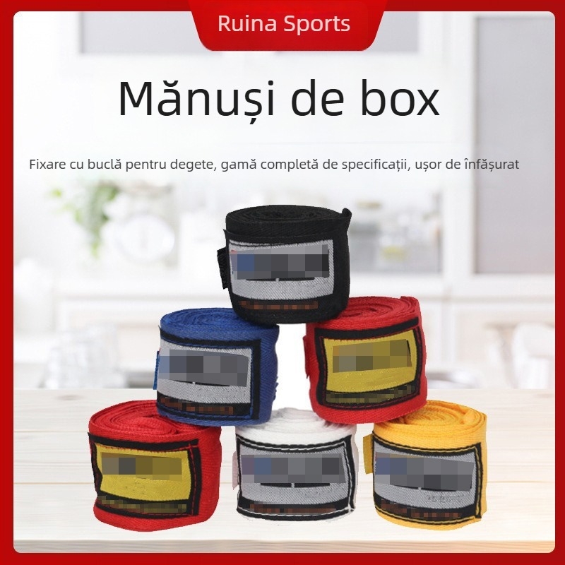 Benzi din bumbac pentru încheieturi, pentru box și arte marțiale | absorbția transpirației, susținere pentru încheieturi Muay Thai și Sanda