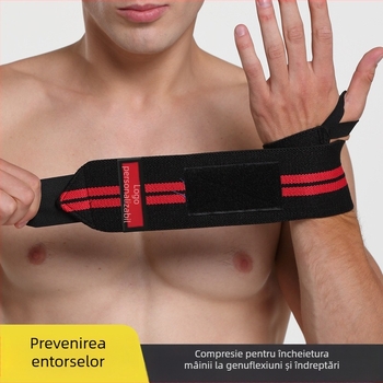Bandaj de încheietură cu compresie pentru antrenamente de forță – suport reglabil pentru ridicare greutăți și exerciții la bară, anti-rotire