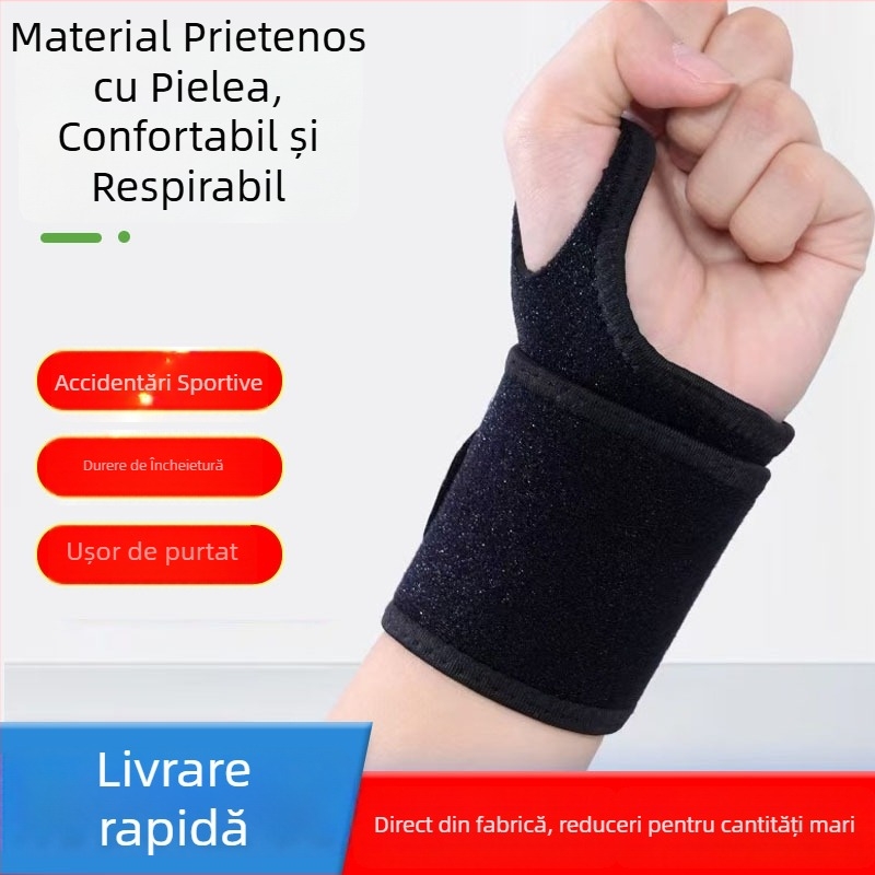 Brățară de susținere a încheieturii, unisex, cu compresie anti-entorsare, pentru exerciții la banca de împins și ridicări