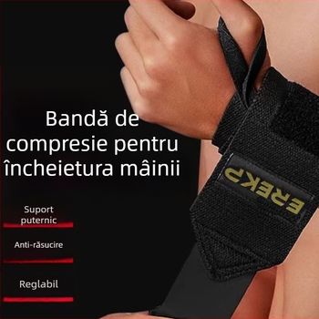 Suport pentru încheietura mâinii, protecție articulară și susținere — bandă elastică pentru antrenamente de forță și presă la bancă