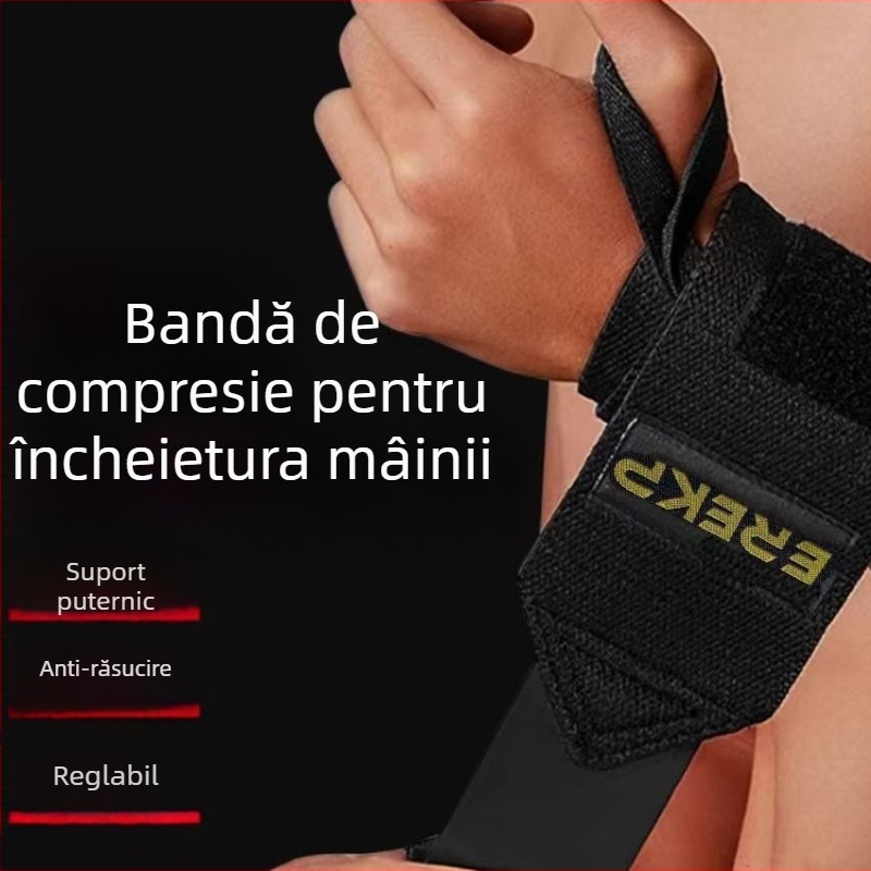 Suport pentru încheietura mâinii, protecție articulară și susținere — bandă elastică pentru antrenamente de forță și presă la bancă