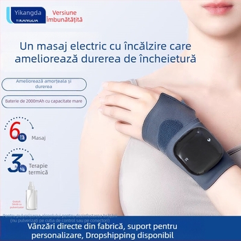 Masaj electric pentru încheietură cu încălzire și vibrații, suport magnetic, unisex, pentru sport