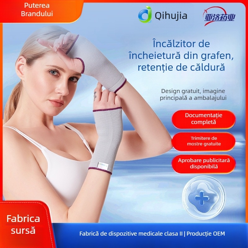 Mănuși cu grafen pentru protecția palmei și a încheieturii la ridicarea greutăților, degete parțial acoperite, pentru bărbați și femei, protecție fitness