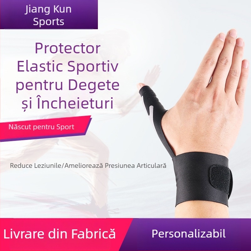 Protecție pentru deget și încheietură cu Velcro, protecție elastică, respirabilă pentru sporturi