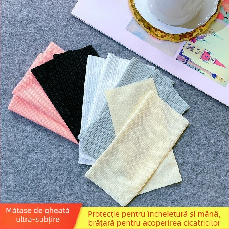 Brățară pentru încheietură și antebraț, ultra-subțire, din material Ice Silk, vară, protecție UV, acoperire a cicatricilor și a tatuajelor