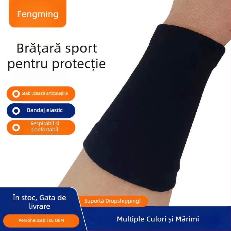 Brățară pentru încheietură cu prosop absorbant de transpirație, nailon respirabil, pentru yoga, baschet, fotbal și alergare