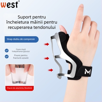 Orteza de încheietură respirabilă cu protecție a tecii tendonului, fixare a degetului mare cu placă de aluminiu, protecție pentru degete prin compresie