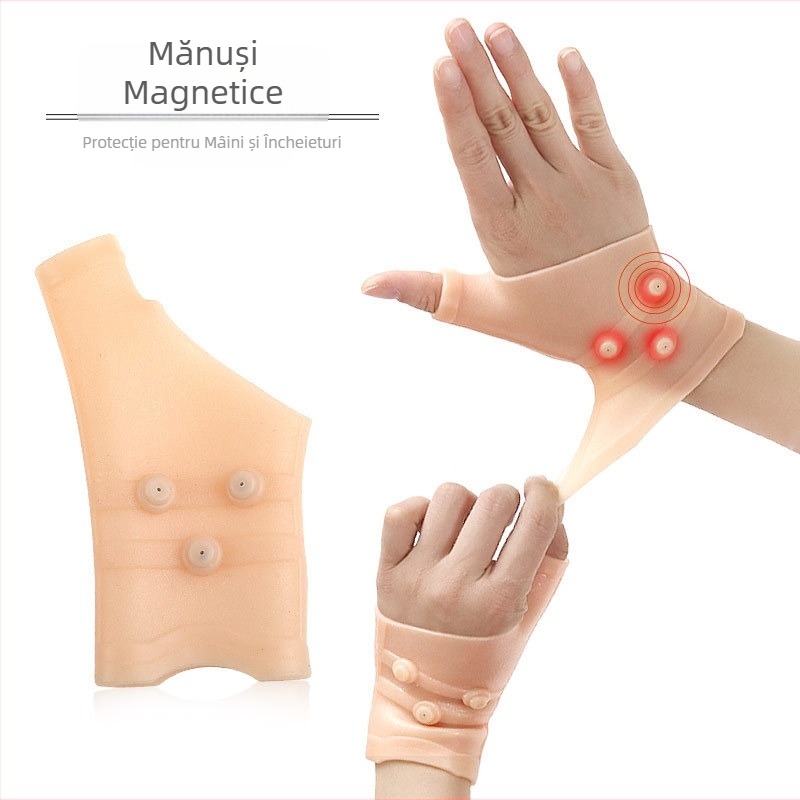 Suport pentru încheietură magnetic SEBS, pentru entorse, moale, prietenos cu pielea, cu elasticitate înaltă pentru mână și încheietură