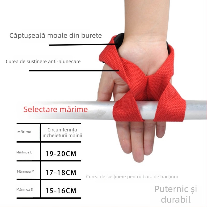 Protecție în formă de 8, cu anti-alunecare, pentru tracțiuni și ridicări – accesoriu pentru încheietura mâinii