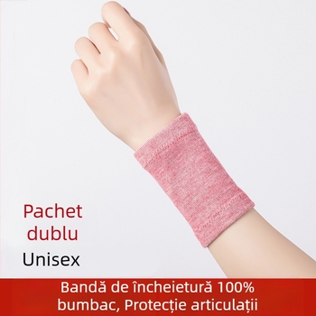 Protecție din bumbac pentru încheietura mâinii – bandă sport pentru adulți, respirabilă, confort și suport primăvară-vară