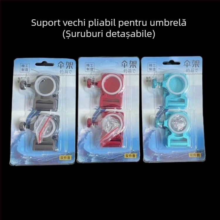 Suport din aliaj de aluminiu pentru umbrelă pentru cutia de pescuit, accesoriu pliabil compatimentat, ușor și robust