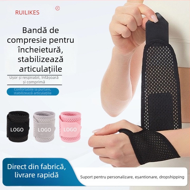 Bandaj compresiv pentru încheietura mâinii – subțire, unisex, pentru badminton, tenis și baschet