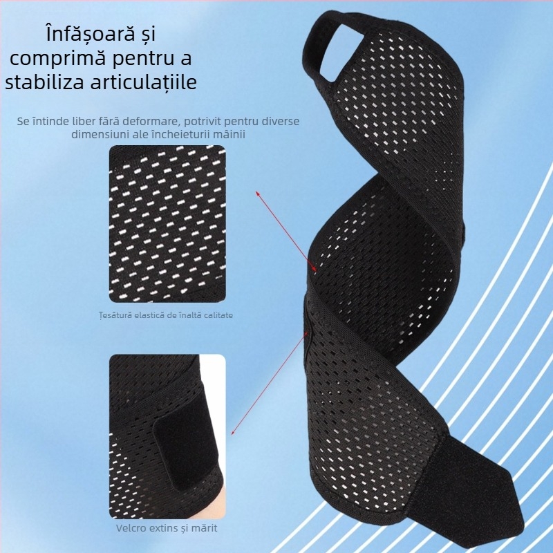 Bandaj compresiv pentru încheietura mâinii – subțire, unisex, pentru badminton, tenis și baschet