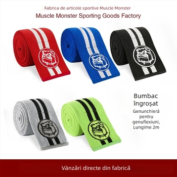 Bandaj de genunchi din bumbac pentru powerlifting și ridicare