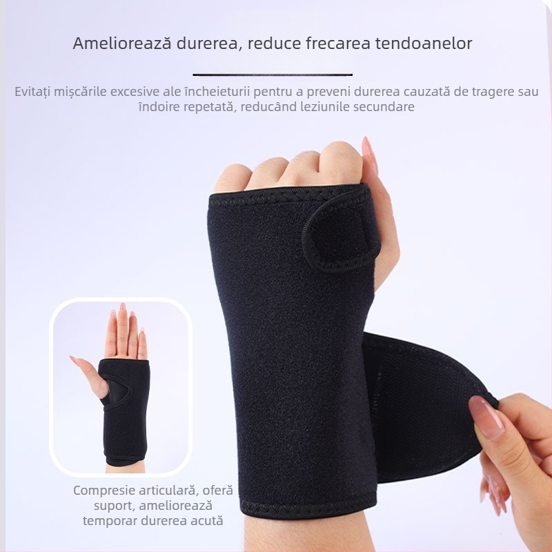 Brățară reglabilă pentru încheietură cu placă din oțel detașabilă pentru palmă, protecție a încheieturii pentru baschet