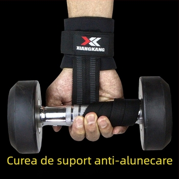 Bratara de încheietură pentru fitness cu priză antiderapantă, bandă de sprijin pentru ridicare cu haltere și gantere, special pentru tracțiuni