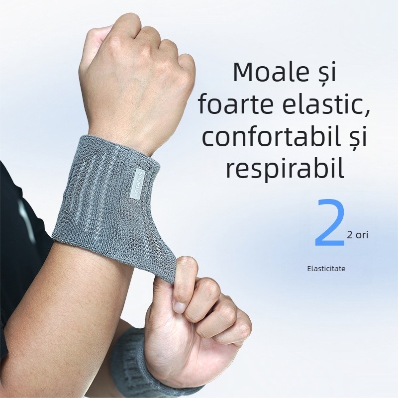 Bandă de încheietură din bumbac, absorbantă de transpirație pentru sport