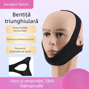Bandă triunghiulară pentru cap cu protecție a bărbiei, bandă de contur a feței și suport pentru maxilar, ajutor de respirație