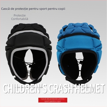  Cască pentru copii pentru role, reglabilă, anti-coliziune, respirabilă, protecție pentru cap a portarului de fotbal, protecție moale pentru cap