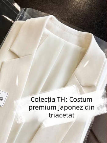 Sacou din triacetat pentru femei, croială lejeră, stil commuter, primăvara 2024, MY1904