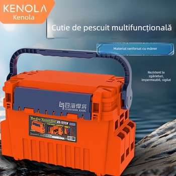 707 cutie de pescuit multifuncțională, două niveluri, 7L, depozitare pentru pescuit în aer liber, set complet