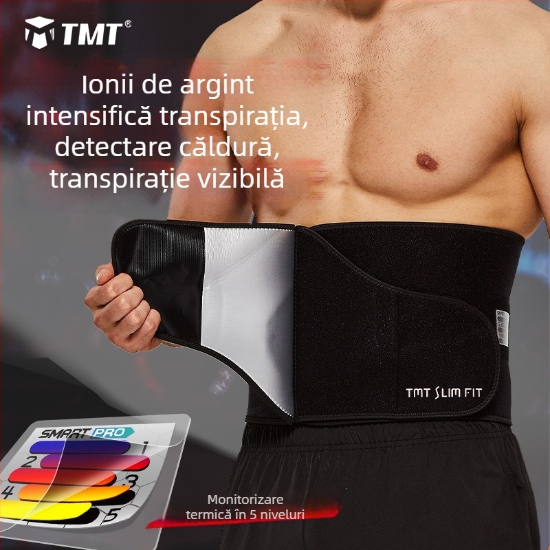 Centură TMT de transpirație pentru arderea grăsimilor, talie și modelare abdomen, pentru bărbați – fitness și antrenament pentru slăbire