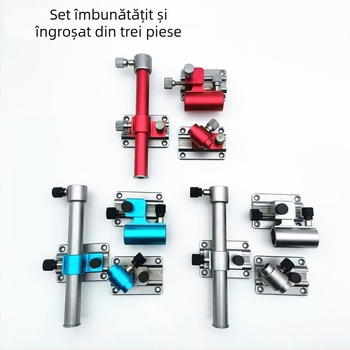 Sheng junkun Set de trei piese pentru cutia de pescuit, actualizat cu aliaj de aluminiu întărit, accesorii universale de montaj, suport pentru pește și suport pentru momeli