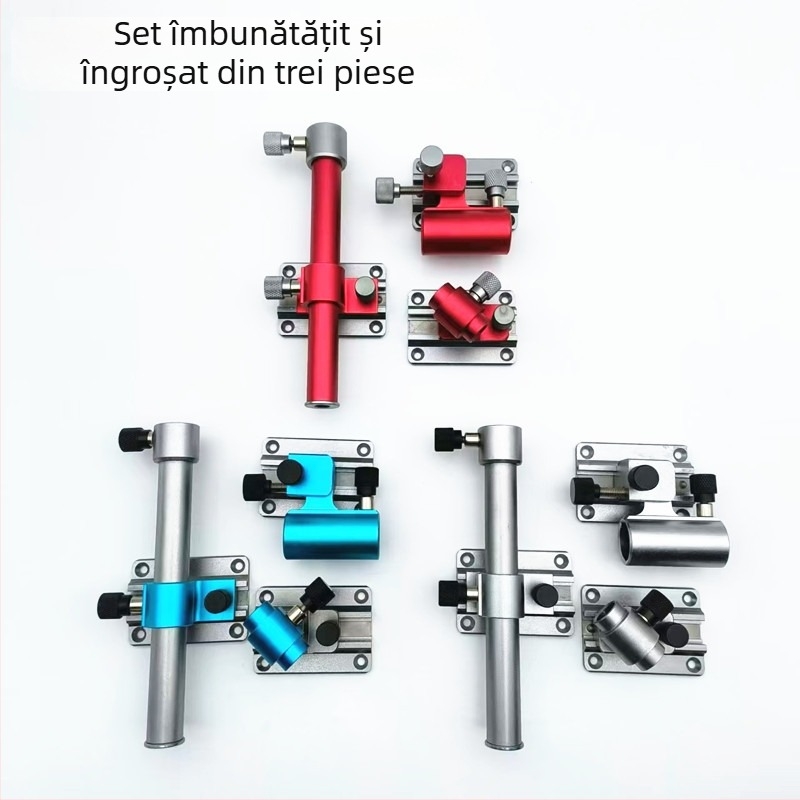 Sheng junkun Set de trei piese pentru cutia de pescuit, actualizat cu aliaj de aluminiu întărit, accesorii universale de montaj, suport pentru pește și suport pentru momeli