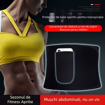 Jersey curea talie neopren pentru fitness – protecție talie, control abdomen, modelare corp, corset sport pentru bărbați și femei, arderea grăsimilor