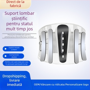 Centură lombară respirabilă pentru bărbați și femei, destinată recuperării după hernie de disc lombar, curea de talie cu suport din placă de oțel