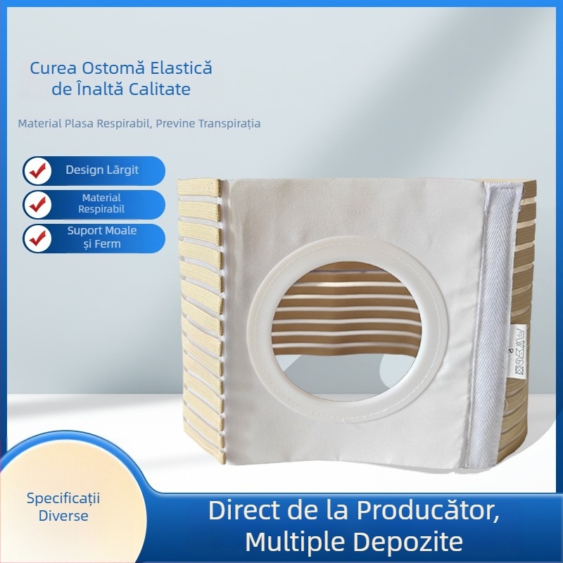 Centură pentru ostomie personalizată, buzunar respirabil și talie mai lată