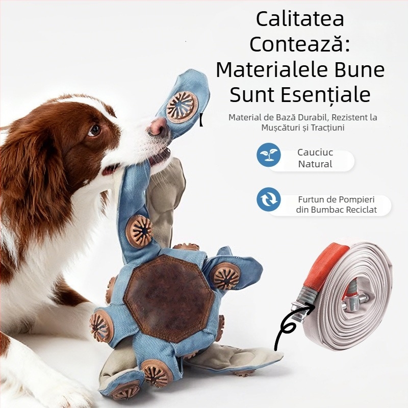 Jucărie pentru câini în formă de caracatiță, cu ascunderea de recompense — puzzle interactiv educațional pentru antrenament olfactiv