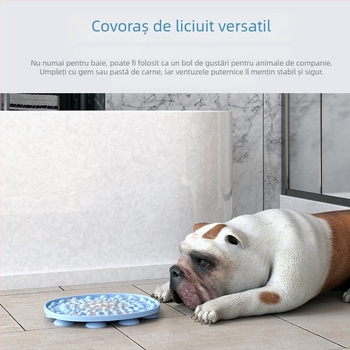Covoraș din silicon pentru lingere și bol de hrănire lentă – jucărie interactivă de hrană pentru câini și pisici
