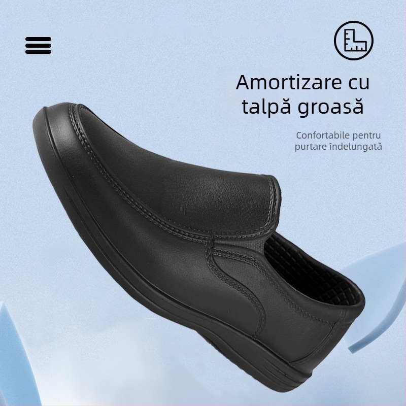Wako pantofi bucătar, anti-derapare, încălțăminte de bucătărie din cauciuc, rezistente la uleiuri și apă pentru bărbați