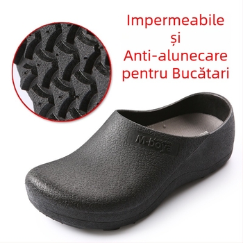 Pantofi profesioniști de bucătărie pentru bucătari - antiderapanti, impermeabili și rezistenți la ulei, încălțăminte de lucru, unisex pentru adulți