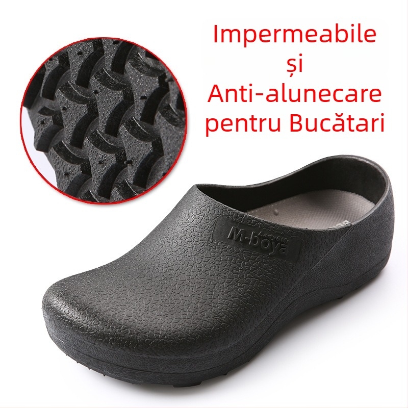 Pantofi profesioniști de bucătărie pentru bucătari - antiderapanti, impermeabili și rezistenți la ulei, încălțăminte de lucru, unisex pentru adulți