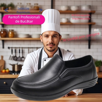 Pantofi de bucătar unisex, anti-alunecare, impermeabili, rezistenți la ulei, pentru bucătărie, hotel, cantină și restaurant