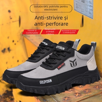 Pantofi de sudură pentru lucru, protecție împotriva arsurilor, încălțăminte de siguranță antișoc și anti-perforație, respirabile pentru șantier