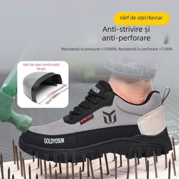 Pantofi de sudură pentru lucru, protecție împotriva arsurilor, încălțăminte de siguranță antișoc și anti-perforație, respirabile pentru șantier
