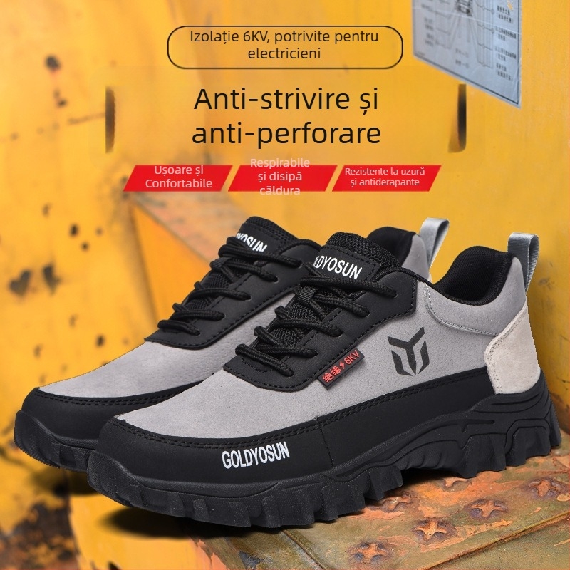 Pantofi de sudură pentru lucru, protecție împotriva arsurilor, încălțăminte de siguranță antișoc și anti-perforație, respirabile pentru șantier