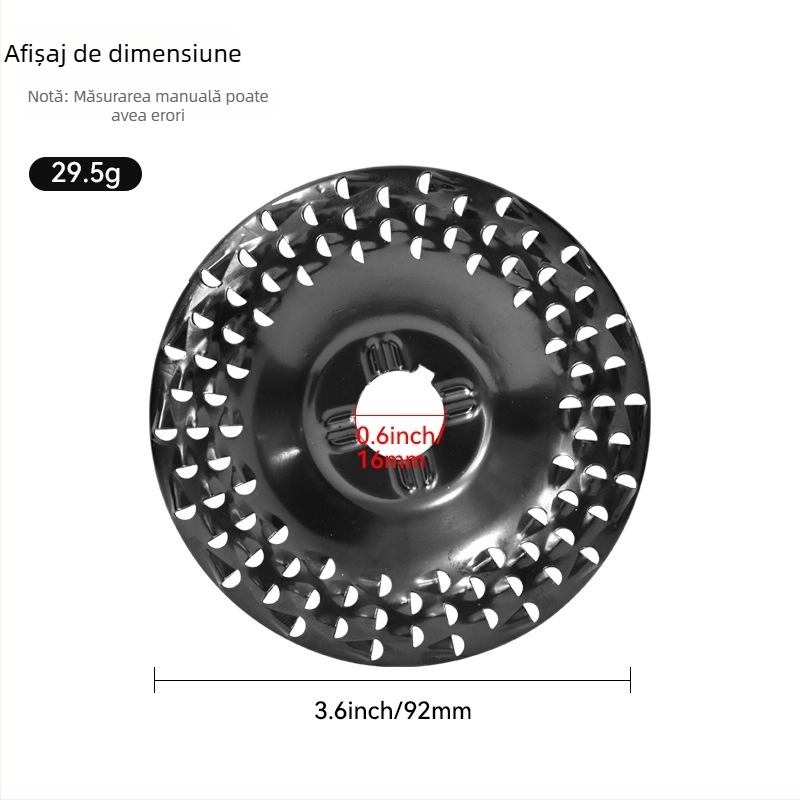 Disc de șlefuire pentru tâmplărie, model nou, pentru îndepărtare facilă a bavurilor și modelare; disc dur circular pentru lemn cu rădăcini sculptate și tavă de ceai