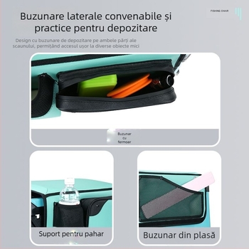 Perne de șezut pentru cutia de pescuit și scaun – pernă groasă, multifuncțională, cu buzunar lateral și compartiment pentru vestă, confort ultra-moale pentru toate anotimpurile