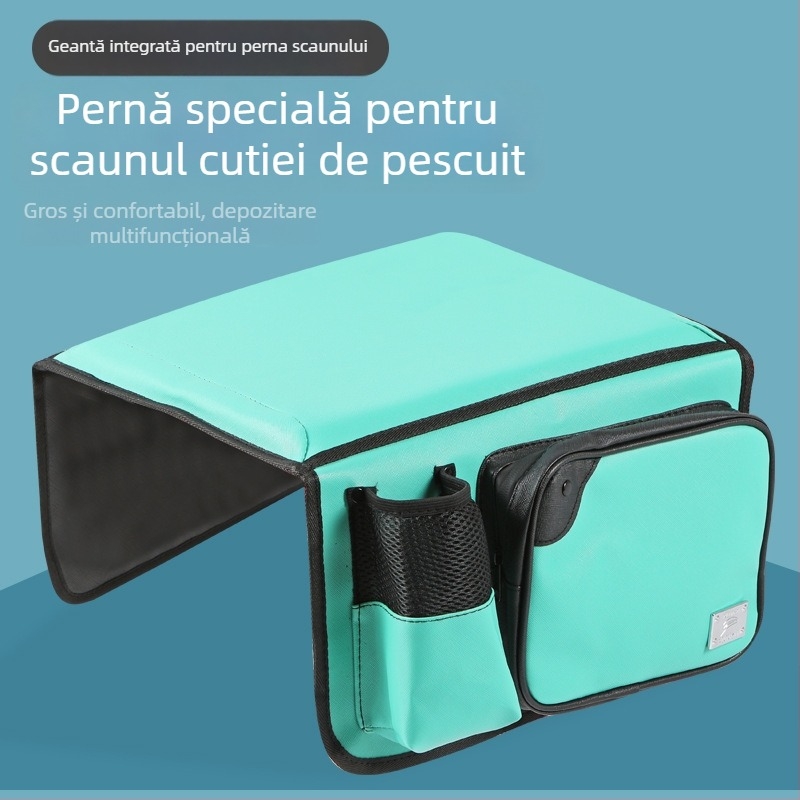 Perne de șezut pentru cutia de pescuit și scaun – pernă groasă, multifuncțională, cu buzunar lateral și compartiment pentru vestă, confort ultra-moale pentru toate anotimpurile